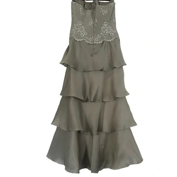 Rickie Freeman Teri Jon 100%Silk Dress Size 2 - Picture 4 of 12